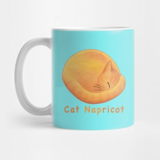 Sweet Apricot Cat Cartoon – Cat Napricot Pun Mug